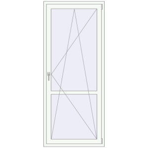 Buy Balcony doors 900x2150 mm BALCONY DOOR REHAU EURO 70 RAL 9016 Traffic white two-sided