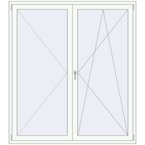 Buy Balcony doors 1750x1960 mm BALCONY DOOR REHAU EURO 70 RAL 9016 Traffic white two-sided