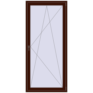 Buy Balcony doors 1000x2200 mm BALCONY DOOR REHAU EURO 70 BLACK_CHERRY two-sided