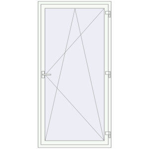 Plastic balcony door 1100x2100 mm Single leaf. View from inside Buy Drzwi balkonowe 1100x2100 mm BALCONY DOOR REHAU GENEO