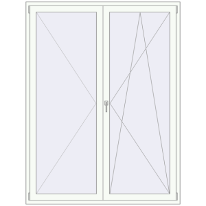 Buy Balcony doors 1720x2200 mm BALCONY DOOR REHAU SYNEGO RAL 9016 Traffic white two-sided