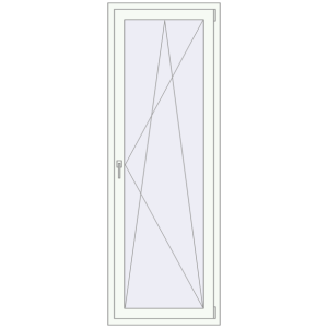 Buy Balcony doors 775x2245 mm BALCONY DOOR REHAU SYNEGO RAL 9016 Traffic white two-sided