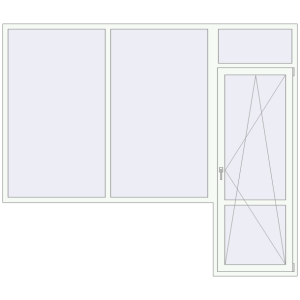 Buy Balcony doors 2800x2400 mm BALCONY DOOR REHAU EURO 70 RAL 9016 Traffic white two-sided