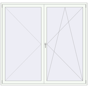 Buy Balcony doors 2200x2100 mm BALCONY DOOR REHAU EURO 70 RAL 9016 Traffic white two-sided