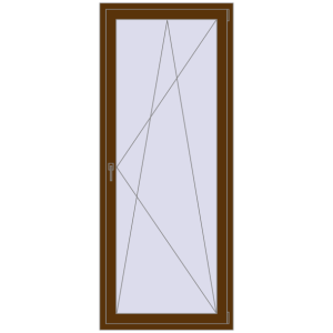 Buy Balcony doors 900x2200 mm BALCONY DOOR REHAU SYNEGO WALNUT two-sided