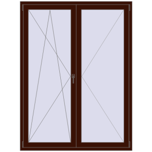 Zamów teraz Drzwi balkonowe 1500x2000 mm BALCONY DOOR REHAU EURO 70 BLACK_CHERRY dwustronny