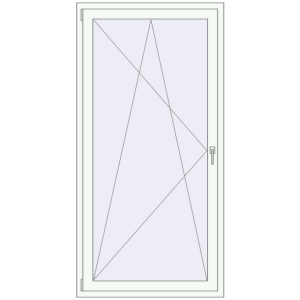Buy Balcony doors 1000x2000 mm BALCONY DOOR REHAU EURO 70 RAL 9016 Traffic white two-sided