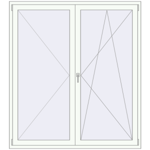 Buy Balcony doors 1700x1900 mm BALCONY DOOR REHAU SYNEGO RAL 9016 Traffic white two-sided