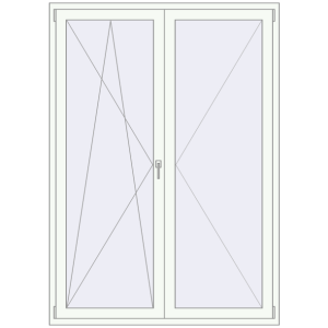 Zamów teraz Drzwi balkonowe 1500x2100 mm BALCONY DOOR REHAU EURO 70 RAL 9016 Traffic white dwustronny