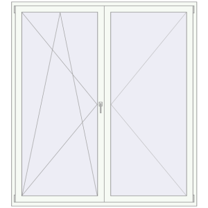 Buy Balcony doors 2000x2200 mm BALCONY DOOR REHAU EURO 70 RAL 9016 Traffic white two-sided