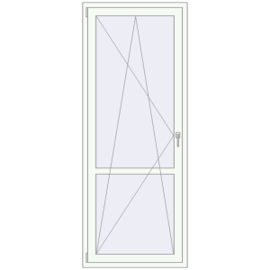 Buy Balcony doors 850x2210 mm BALCONY DOOR REHAU EURO 70 RAL 9016 Traffic white two-sided