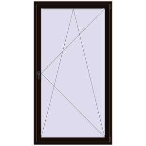 Buy Balcony doors 1200x2200 mm BALCONY DOOR REHAU SYNEGO BLACK_BROWN two-sided
