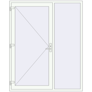 Buy Entrance doors 1700x2100 mm DOOR KORSA OPTIMUM REHAU BRILLANT RAL 9016 Traffic white two-sided