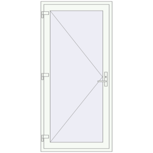 Buy Entrance doors 1000x2100 mm DOOR KORSA OPTIMUM REHAU BRILLANT RAL 9016 Traffic white two-sided