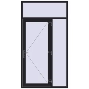 Zamów teraz Drzwi zewnętrzne 1300x2400 mm DOOR OPTIMUM REHAU BRILLANT BLACK_ULTI-MATT dwustronny