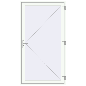 Buy Entrance doors 1200x2200 mm DOOR KORSA ALU STANDARD 72 RAL 9016 Traffic white two-sided
