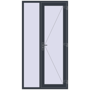 Zamów teraz Drzwi zewnętrzne 1200x2300 mm DOOR KORSA ENERGY-SAVING REHAU SYNEGO ANTHRACITE_GREY_STRUKTURAL dwustronny