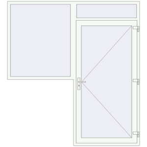 Buy Entrance doors 2200x2400 mm DOOR KORSA ALU STANDARD 72 RAL 9016 Traffic white two-sided