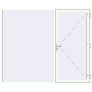 Buy Entrance doors 2500x2100 mm DOOR KORSA ALU STANDARD 72 RAL 9016 Traffic white two-sided