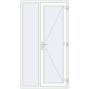 Zamów teraz Drzwi zewnętrzne 1200x2180 mm DOOR KORSA OPTIMUM REHAU BRILLANT RAL 9016 Traffic white dwustronny