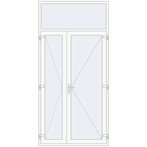 Zamów teraz Drzwi zewnętrzne 1450x3000 mm DOOR KORSA ALU STANDARD 72 RAL 9016 Traffic white dwustronny
