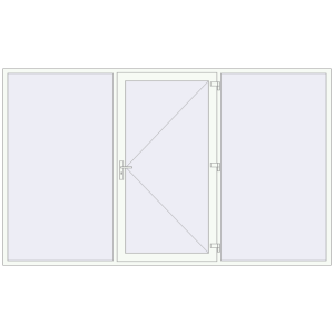 Buy Entrance doors 3500x2100 mm DOOR KORSA ALU STANDARD 72 RAL 9016 Traffic white two-sided