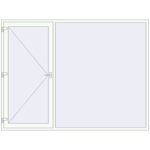 Buy Entrance doors 2800x2100 mm DOOR KORSA ENERGY-SAVING REHAU SYNEGO RAL 9016 Traffic white two-sided