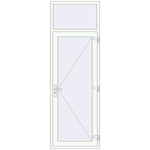 Zamów teraz Drzwi zewnętrzne 870x2600 mm DOOR KORSA OPTIMUM REHAU BRILLANT RAL 9016 Traffic white dwustronny