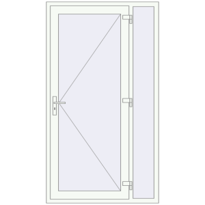 Buy Entrance doors 1200x2150 mm DOOR KORSA ALU STANDARD 72 RAL 9016 Traffic white two-sided