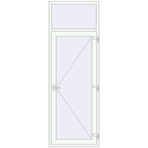 Buy Entrance doors 900x2600 mm DOOR KORSA OPTIMUM REHAU BRILLANT RAL 9016 Traffic white two-sided