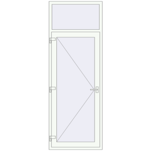 Zamów teraz Drzwi zewnętrzne 900x2500 mm DOOR KORSA ENERGY-SAVING REHAU SYNEGO RAL 9016 Traffic white dwustronny