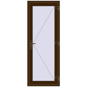 Buy Entrance doors 800x2100 mm DOOR KORSA OPTIMUM REHAU BRILLANT DARK_OAK two-sided