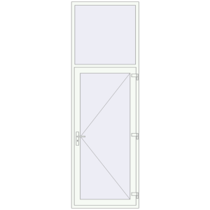 Buy Entrance doors 1000x3051 mm DOOR KORSA OPTIMUM REHAU BRILLANT RAL 9016 Traffic white two-sided
