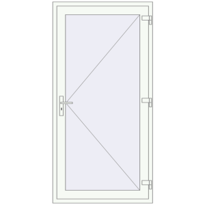 Buy Entrance doors 1000x2100 mm DOOR KORSA ENERGY-SAVING REHAU SYNEGO RAL 9016 Traffic white two-sided