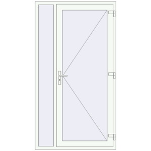 Buy Entrance doors 1200x2200 mm DOOR KORSA ALU STANDARD 72 RAL 9016 Traffic white two-sided