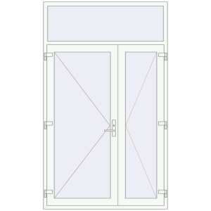 Buy Entrance doors 1500x2500 mm DOOR KORSA ALU STANDARD 72 RAL 9016 Traffic white two-sided