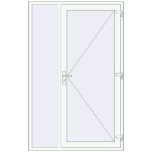 Buy Entrance doors 1400x2200 mm DOOR KORSA ALU STANDARD 72 RAL 9016 Traffic white two-sided
