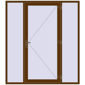 Zamów teraz Drzwi zewnętrzne 2000x2250 mm DOOR KORSA ENERGY-SAVING REHAU SYNEGO WALNUT dwustronny
