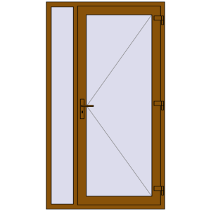 Buy Entrance doors 1200x2100 mm DOOR OPTIMUM REHAU BRILLANT GOLDEN OAK two-sided