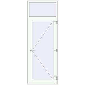 Buy Entrance doors 900x2500 mm DOOR KORSA OPTIMUM REHAU BRILLANT RAL 9016 Traffic white two-sided