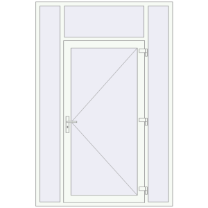Buy Entrance doors 1650x2460 mm DOOR KORSA OPTIMUM REHAU BRILLANT ANTHRACITE_GREY_STRUKTURAL external