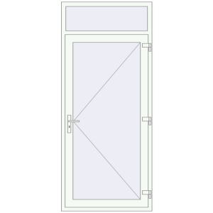 Buy Entrance doors 1020x2350 mm DOOR KORSA OPTIMUM REHAU BRILLANT RAL 9016 Traffic white two-sided