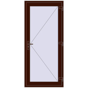Buy Entrance doors 930x2060 mm DOOR KORSA OPTIMUM REHAU BRILLANT BLACK_CHERRY two-sided