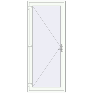 Buy Entrance doors 1000x2400 mm DOOR KORSA ENERGY-SAVING REHAU SYNEGO RAL 9016 Traffic white two-sided