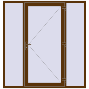 Buy Entrance doors 2000x2100 mm DOOR KORSA ENERGY-SAVING REHAU SYNEGO WALNUT two-sided