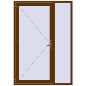 Zamów teraz Drzwi zewnętrzne 1480x2120 mm DOOR KORSA OPTIMUM REHAU BRILLANT WALNUT dwustronny