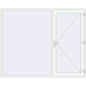 Buy Entrance doors 2580x2100 mm DOOR KORSA ENERGY-SAVING REHAU SYNEGO RAL 9016 Traffic white two-sided