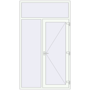 Buy Entrance doors 1430x2500 mm DOOR KORSA OPTIMUM REHAU BRILLANT RAL 9016 Traffic white two-sided