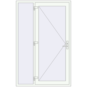 Zamów teraz Drzwi zewnętrzne 1350x2100 mm DOOR KORSA OPTIMUM REHAU BRILLANT RAL 9016 Traffic white dwustronny