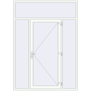 Buy Entrance doors 1900x2650 mm DOOR KORSA OPTIMUM REHAU BRILLANT RAL 9016 Traffic white two-sided